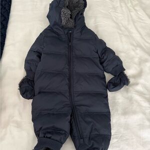 GAP Kids Navy Puffer Bunting with Hood